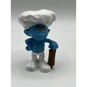 2011 Baker Smurf & Rolling Pin 3" McDonald's Movie Action Figure #4 Smurfs